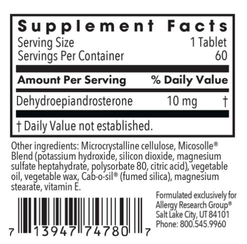 DHEA 10mg (Sustained Released and Micronized)